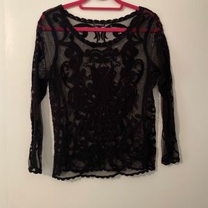 Express Black lace blouse